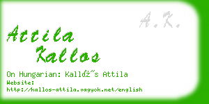 attila kallos business card